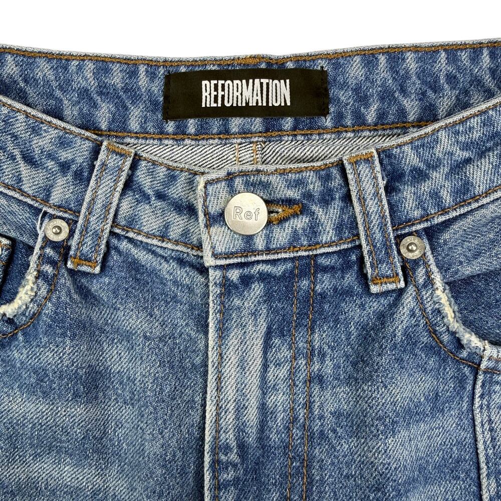 REFORMATION Seamed Jean Size 24 Celtic Wash - Picture 3 of 7